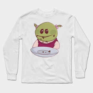 Nanalan, mona eating brownies Long Sleeve T-Shirt